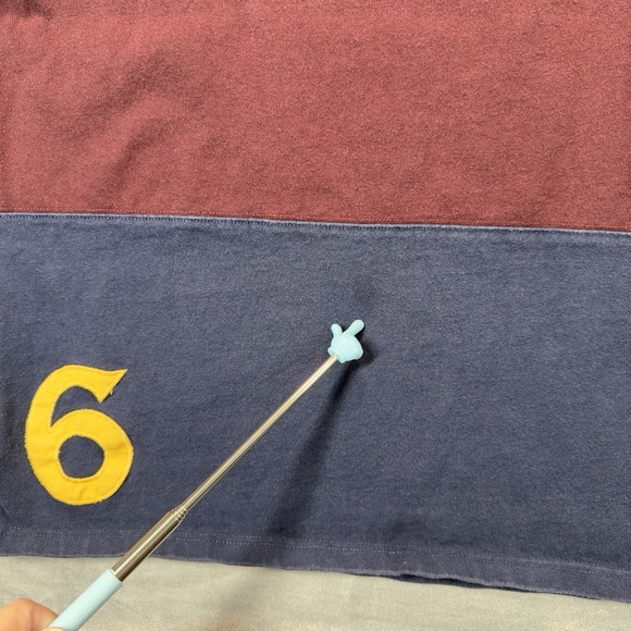 Polo Ralph Lauren Rugby Shirt Mens XL Blue Burgundy Striped Crest Heavyweight - Picture 8 of 11